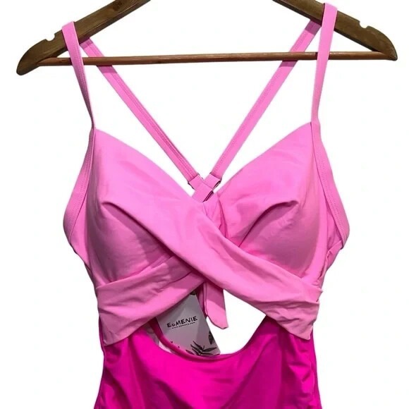 Eomenie Women's One‎ Piece Swimsuit Tummy Control Cutout High Waisted Small - Picture 4 of 9